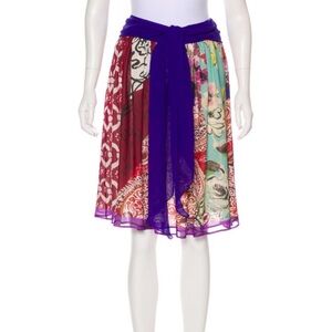 EUC ETRO silk blend skirt